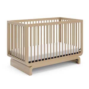 Santorini Driftwood 5-in-1 Convertible Crib with Toddler Guardrail