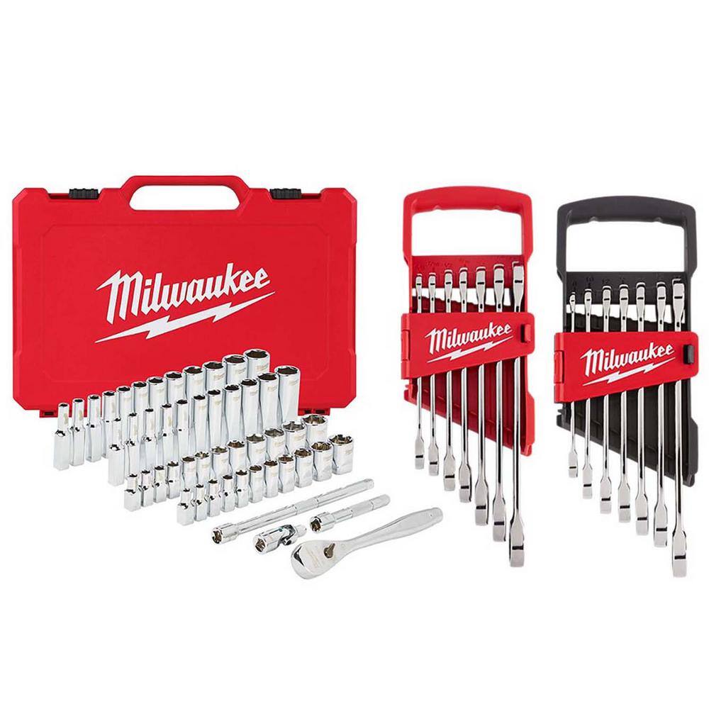 1/4 in. Drive SAE/Metric Ratchet/Socket/ Combination Ratcheting Wrench Mechanics Tool Set (64-Piece) price history on PriceWatchPro