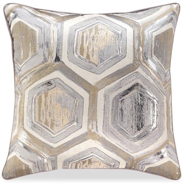 Signature DESIGN BY ASHLEY Meiling Metallic Geometric Polyester 20 in. L x 20 in. W Pillow