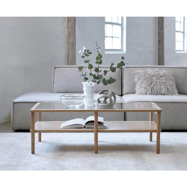 Glass coffee table with lower shelf rectangle glass coffee table discount