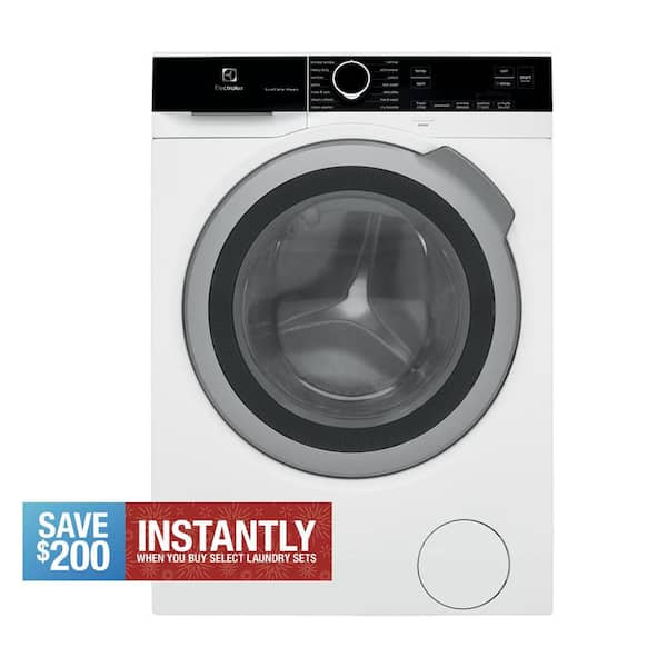24 in 2.4 cu. ft. Compact Stackable Front Load Washer in White with LuxCare Wash and Steam Refresh, ENERGY STAR