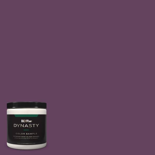 BEHR DYNASTY 8 oz. #BIC-36 Grape Fizz Semi-Gloss Enamel Stain-Blocking Interior/Exterior Paint and Primer Sample