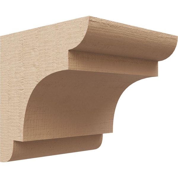 Ekena Millwork 7 in. x 7 in. x 7 in. Wide New Brighton Rough Cedar Woodgrain TimberThane Corbel, Primed Tan