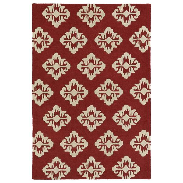 Kaleen Spaces Cranberry 3 ft. x 5 ft. Area Rug