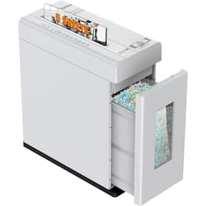 5-Sheet Micro Cut Paper Shredder with Jam Proof System, P-5 High Security Level and 2.65 gal. Bin in White