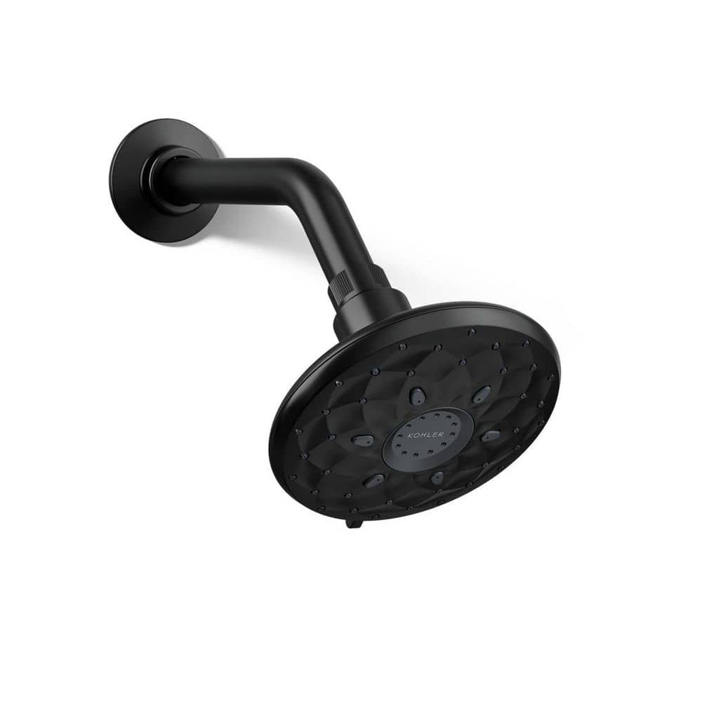 Rosewood 6-Spray Patterns 4.9375 in. Wall Mount Fixed Shower Head in Matte Black price history on PriceWatchPro