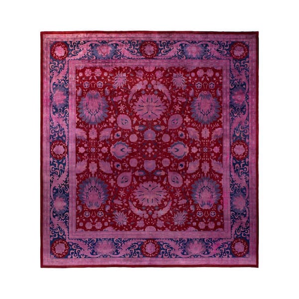 Fine Vibrance Red - 12 ft. 1 in. x 13 ft. 3 in. Handmade Area Rug