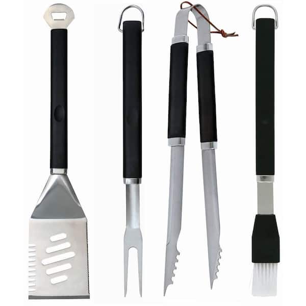 Mr. Bar-B-Q Grilling Tool Set Cooking Accessory Stainless Steel (4-Piece)