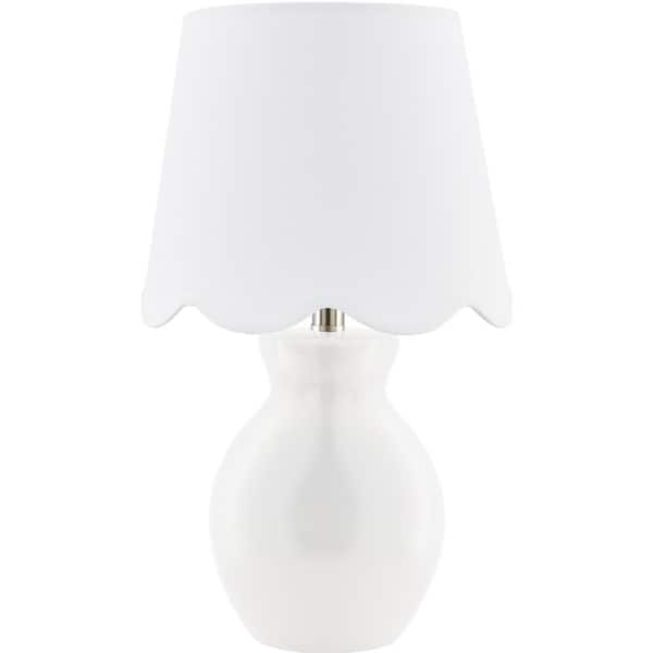 Stella Diminuta White/White Cottage 15.75 in. Indoor Accent Table Lamp