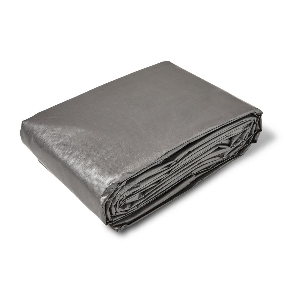 6 ft. x 12 ft. Silver 12 Mil Super Heavy Duty Poly Tarp with Reinforced Edges, Rustproof Grommets, Waterproof Cover price history on PriceWatchPro