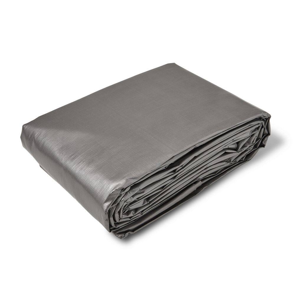 TarpsNow 20 ft. x 30 ft. Silver 12 Mil Super Heavy Duty Poly Tarp