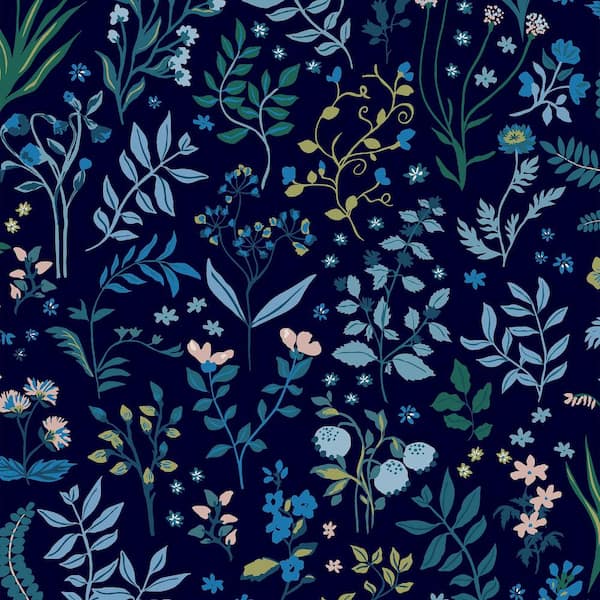 JOULES Joules Holcombe Floral Navy Wallpaper