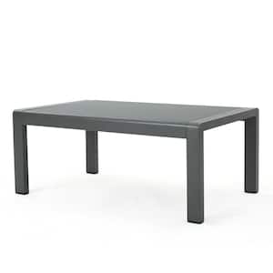 Cape Coral Gray Aluminum Outdoor Coffee Table