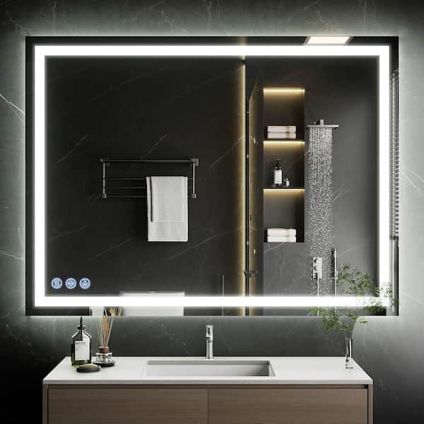 39.4 in. W x 29.5 in. H LED Frameless Bathroom Vanity Mirror Wall Mirror