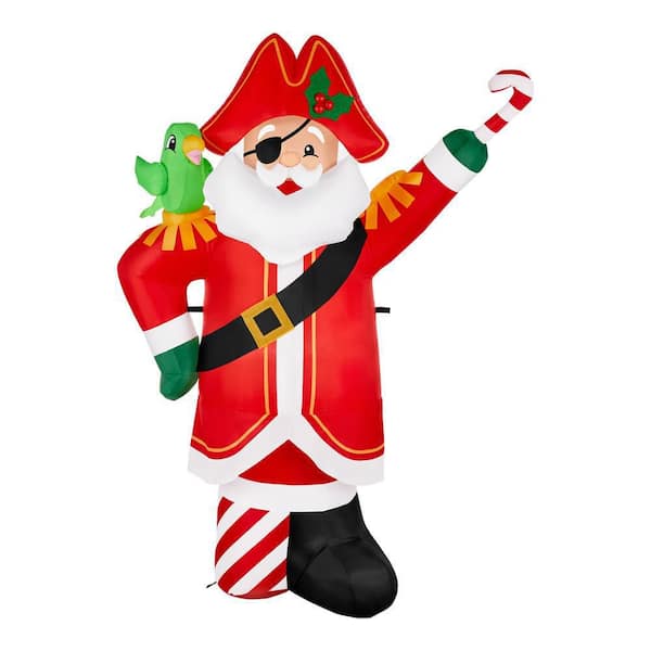 6 ft LED Pirate Santa
