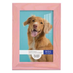 Woodgrain 4 in. x 6 in. Sunset Pink Picture Frame