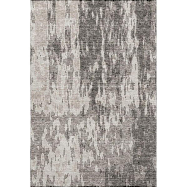 Addison Rugs Mayfield Premium Machine Washable Abstract AMF957 Taupe 2 ft. 6 in. x 3 ft. 10 in. Area Rug