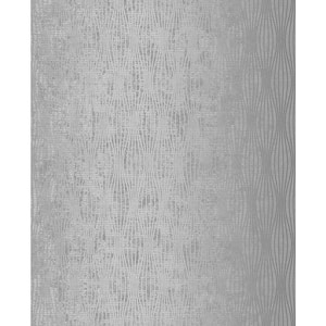Kalix Silver Wave Paper Strippable Wallpaper (Covers 56.4 sq. ft.)