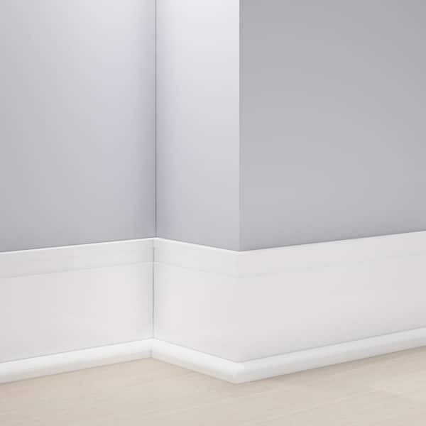 MTRIM 3/4 in. x 1/2 in. x 96 in. Shoe Base White Prepainted