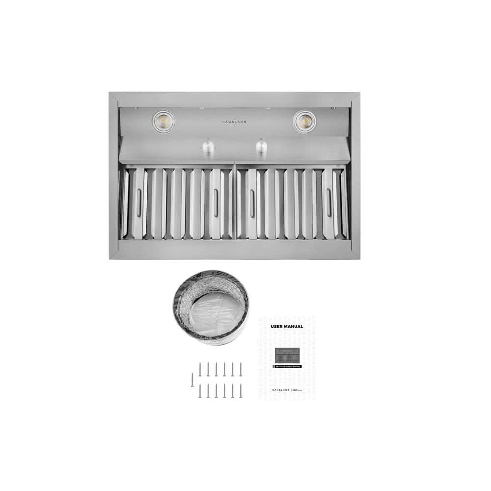 Hauslane Stainless Steel Convertible Insert Range Hood with Charcoal Filter