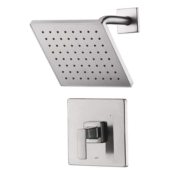 Rift Single Handle 1-Spray Shower Faucet 1.8 GPM with Pressure Balance, Anti Scald in Brushed Nickel (Valve Included)