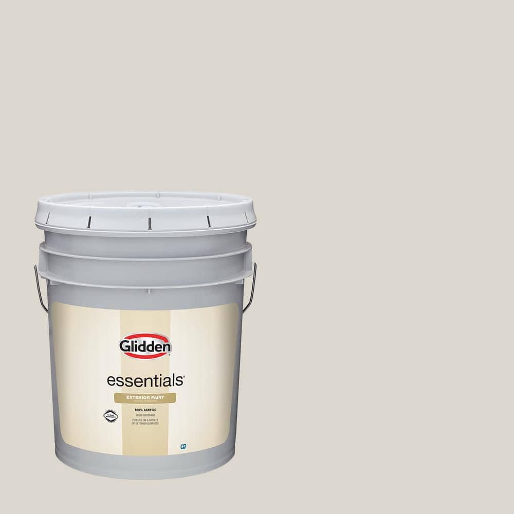 Glidden Essentials 5 gal. PPG1025-2 Silent Smoke Flat Exterior Paint  PPG1025-2EX-05F - The Home Depot, image size:1000x1000