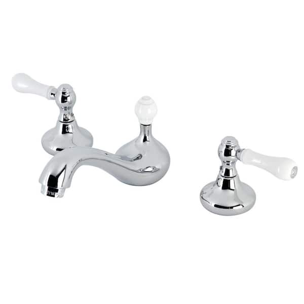 Kingston Brass Traditional 8 in. Widespread 2-Handle Bathroom Faucet in Polished Chrome