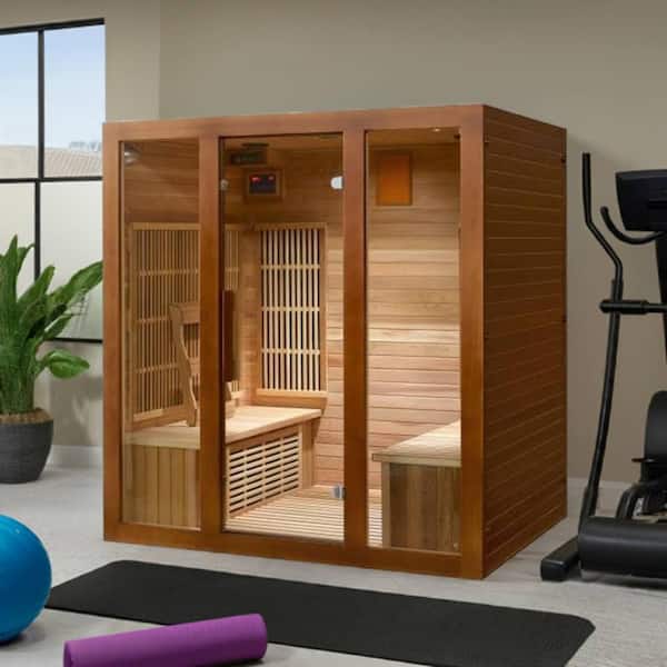 SUNRAY SAUNAS Roslyn 4-Person Infrared Cedar Sauna