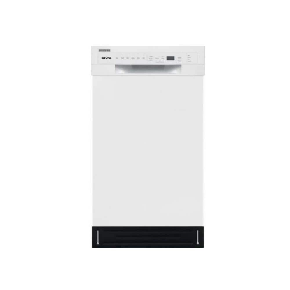 18 in. Front Control Standard Built-In Dishwasher in White