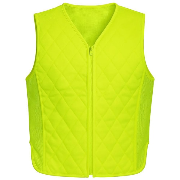EZ-Cool X-Large Hi-Vis Yellow Nylon Polyester Cooling Vest with Zipper