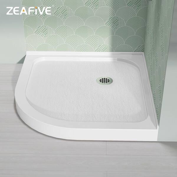 Zeafive Zeno 36 in. L x 36 in. W Sector Corner Shower Pan Zeafive Zeno 36 in. L x 36 in. W Sector Corner Shower Pan