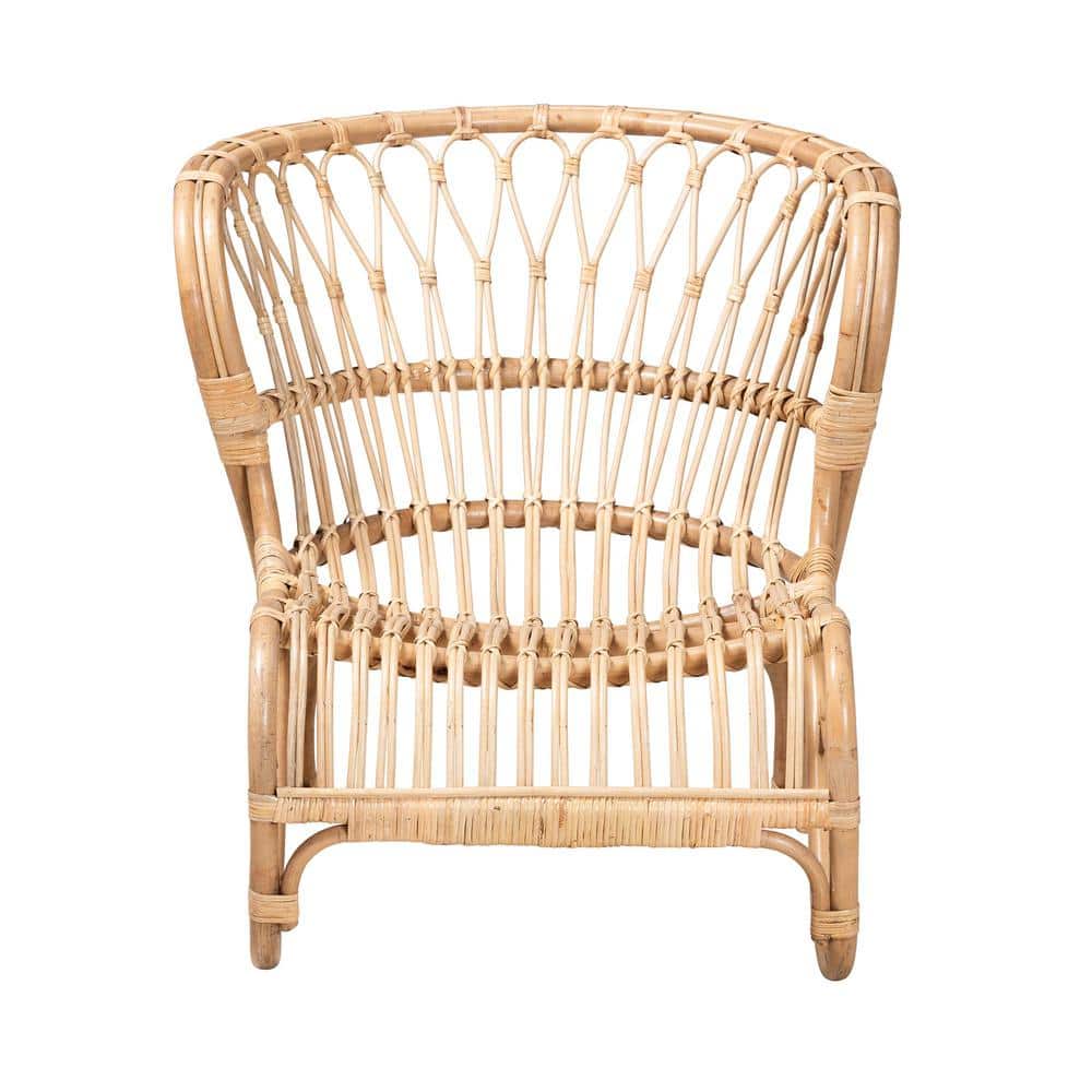 Alaya Natural Brown Handcrafted Rattan Accent Chair