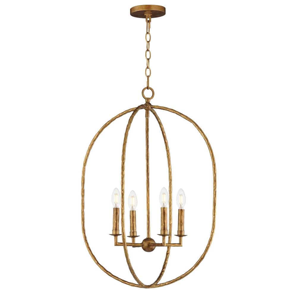 Martel 4 Light 20 in. Wide Etruscan Gold Pendant Light price history on PriceWatchPro