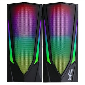 2.0 Computer Gaming Speakers with LED RGB Lights