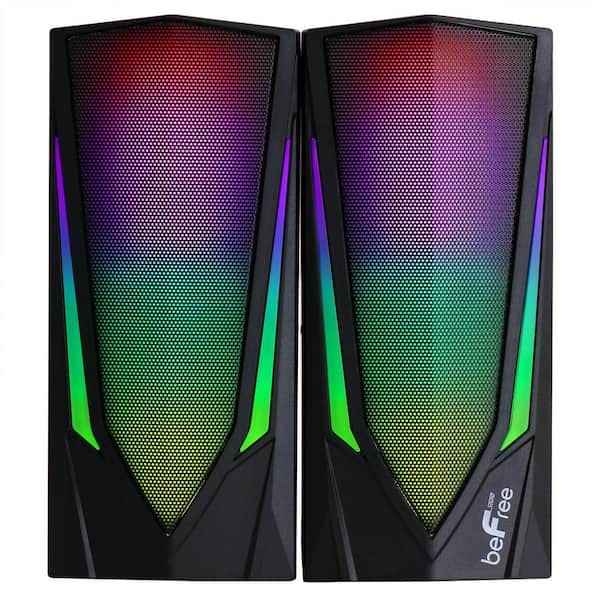 BEFREE SOUND 2.0 Computer Gaming Speakers with LED RGB Lights