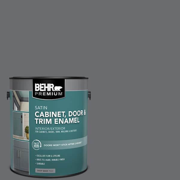 1 gal. #PPF-49 Platinum Gray Satin Enamel Interior/Exterior Cabinet, Door & Trim Paint