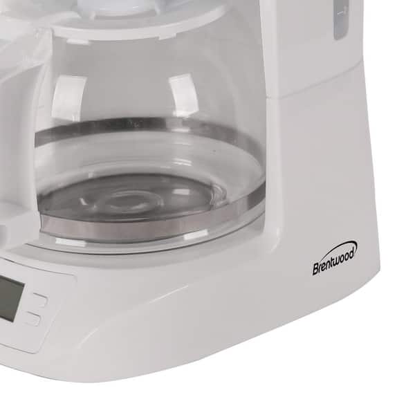 Brentwood 4-Cup Coffee Maker, 11 x 6, White