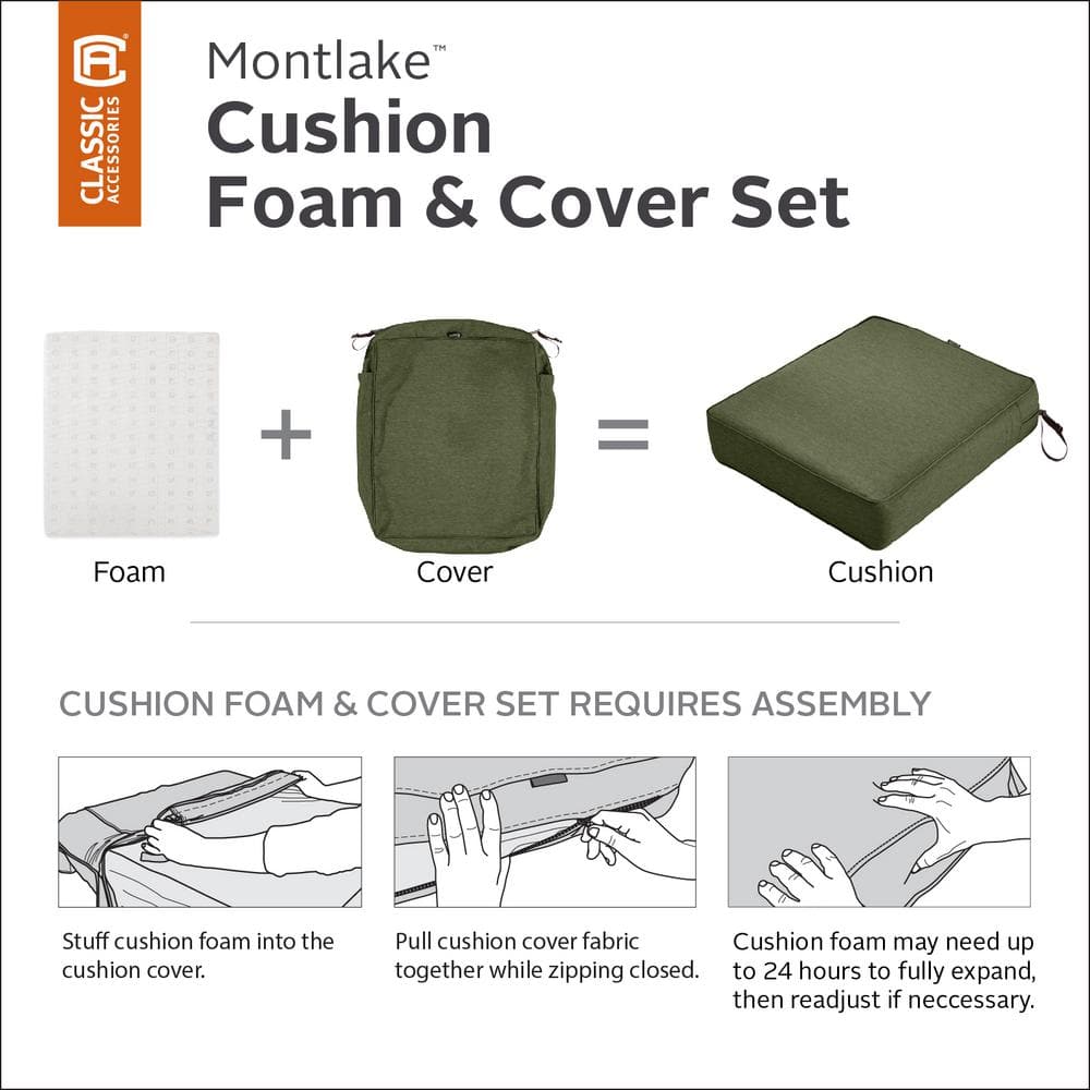Heather Fern Green Water-Resistant Patio Bench Cushion 48" x 18"