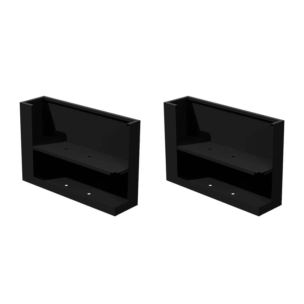 24 in. H x 36 in. W Black Metal Planter Box with Drainage Hole Modern Garden Yard Outdoor Planter Set for Patio price history on PriceWatchPro