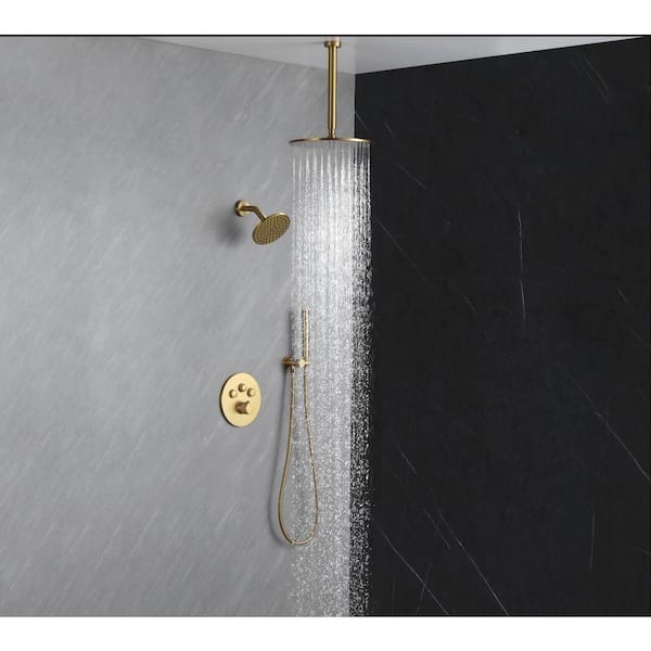 Vanfoxle Luxury Single Handle 2-Spray Shower Faucet 1.8 GPM with