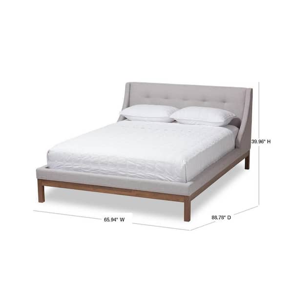 Louvain Greyish Beige Queen Platform Bed