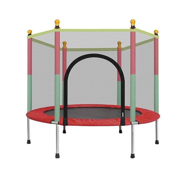 Out/Indoor Jumping 55" Youth Kids Toy Trampoline Exercise Safety Pad Enclosure 