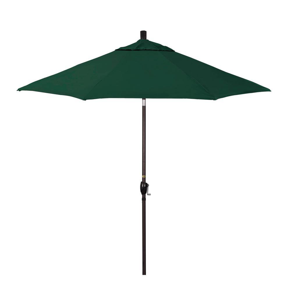 9 ft. Bronze Aluminum Market Patio Umbrella with Crank Lift and Push-Button Tilt in Forest Green Pacifica Premium price history on PriceWatchPro