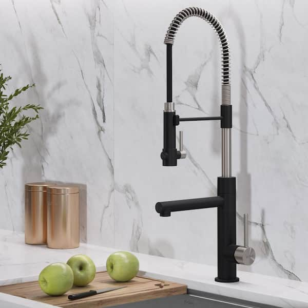 https://images.thdstatic.com/productImages/548e8486-fa07-583b-bfaf-5fd9c429beca/svn/spot-free-stainless-steel-matte-black-kraus-pull-down-kitchen-faucets-kpf-1603sfsmb-1d_600.jpg