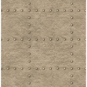 Goldberg Brown Hammered Metal Paper Strippable Wallpaper (Covers 56.4 sq. ft.)
