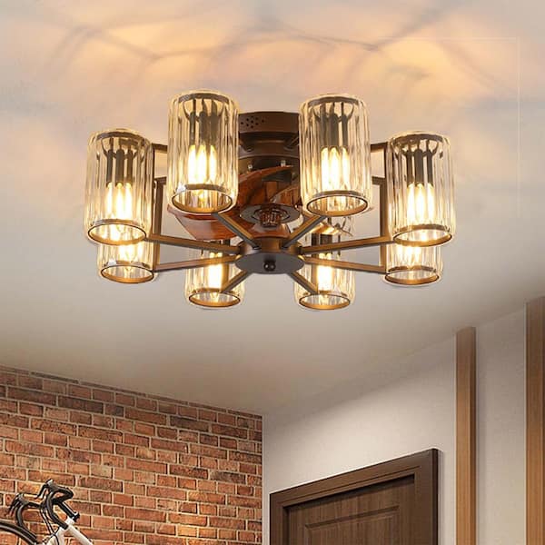 EAQUIL 22 in. Indoor Bronze Ceiling Fan with Light Samll Fan for Farmhouse Bedroom