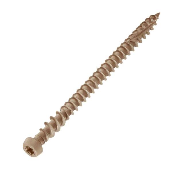 Unbranded #10 x 2-3/4 in. Cap-Tor xd Rosy Brown #65 Epoxy Coated Star Bugle-Head Composite Deck Screw (1750-Pack)