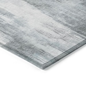 Teal 8 ft. x 10 ft. Woven Abstract Rectangle Indoor/Outdoor Area Rug