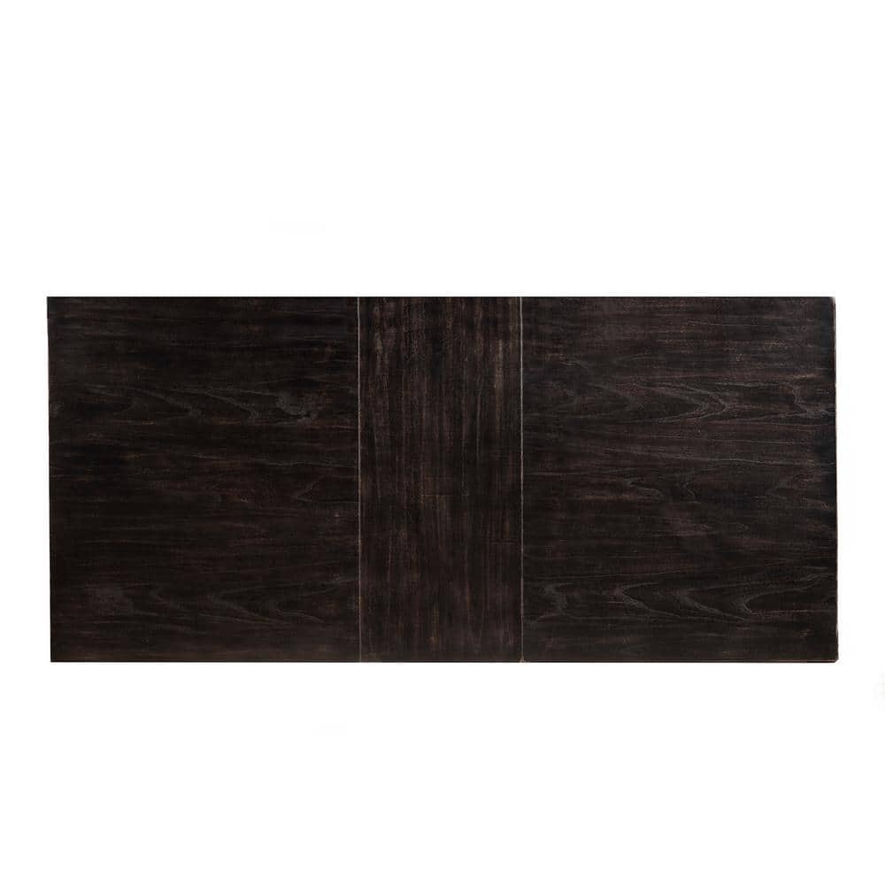 Manchester 88'' Vintage Black Reclaimed Wood Dining Table