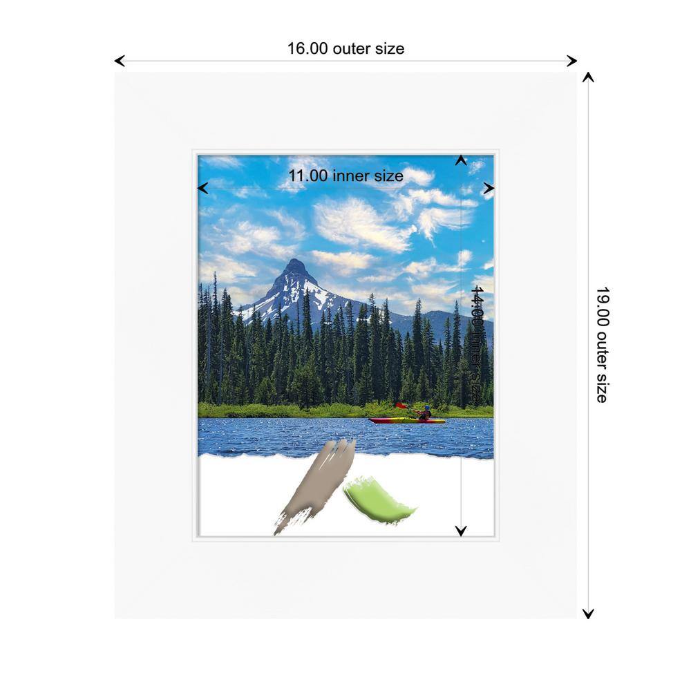 Classic 11x14 Matte White Plastic Wall Picture Frame